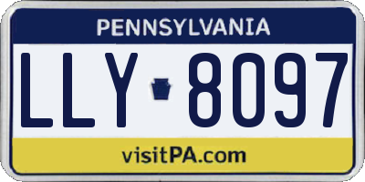 PA license plate LLY8097