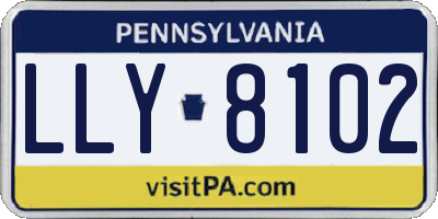 PA license plate LLY8102