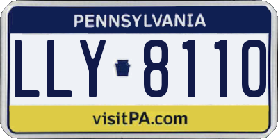 PA license plate LLY8110