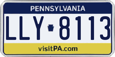 PA license plate LLY8113