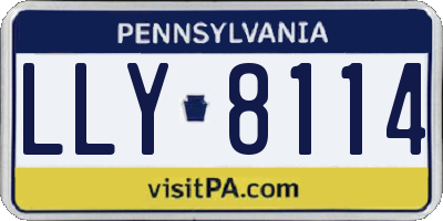 PA license plate LLY8114
