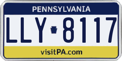PA license plate LLY8117