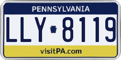 PA license plate LLY8119