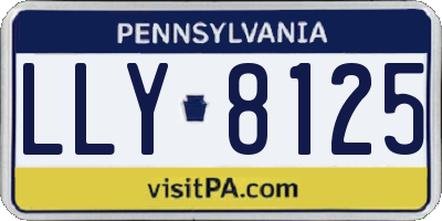 PA license plate LLY8125