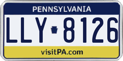 PA license plate LLY8126