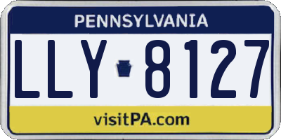 PA license plate LLY8127