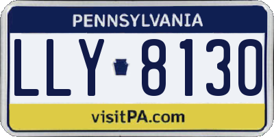 PA license plate LLY8130