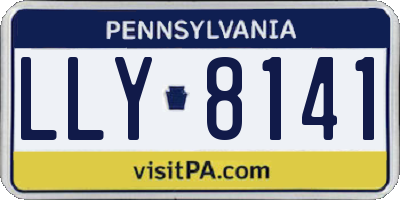 PA license plate LLY8141