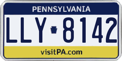 PA license plate LLY8142