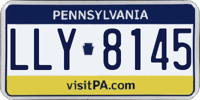 PA license plate LLY8145