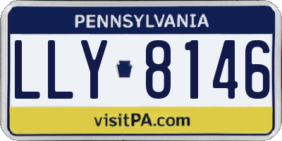 PA license plate LLY8146