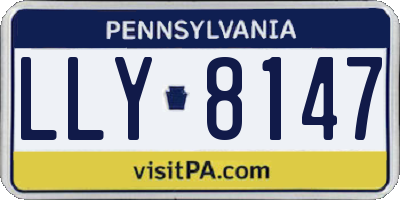 PA license plate LLY8147