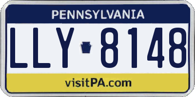 PA license plate LLY8148