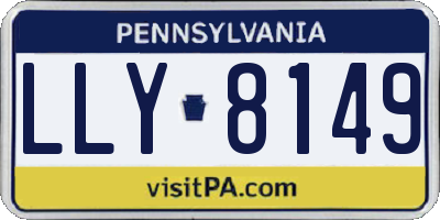 PA license plate LLY8149
