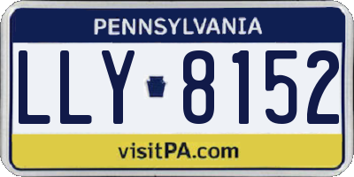 PA license plate LLY8152