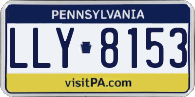 PA license plate LLY8153