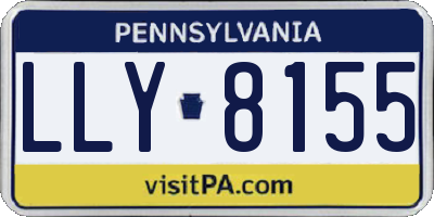 PA license plate LLY8155