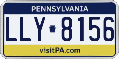 PA license plate LLY8156