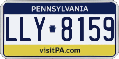 PA license plate LLY8159