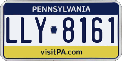 PA license plate LLY8161