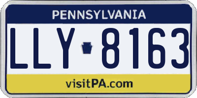 PA license plate LLY8163