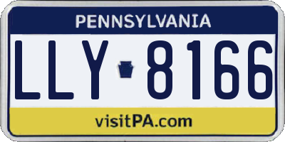 PA license plate LLY8166