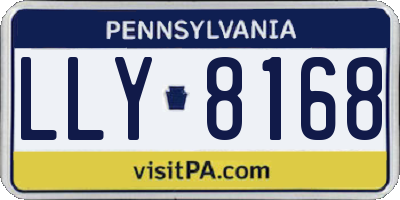 PA license plate LLY8168