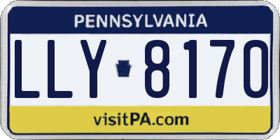 PA license plate LLY8170