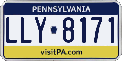 PA license plate LLY8171