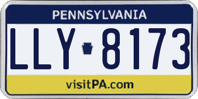 PA license plate LLY8173