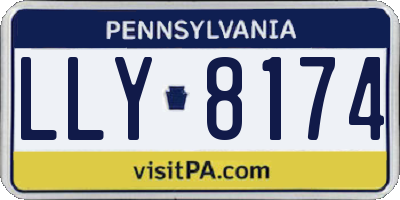 PA license plate LLY8174