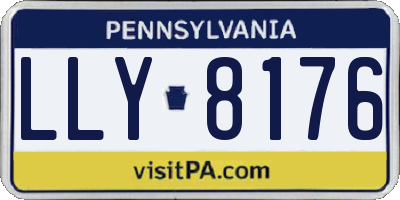 PA license plate LLY8176