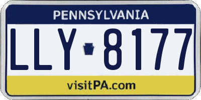 PA license plate LLY8177