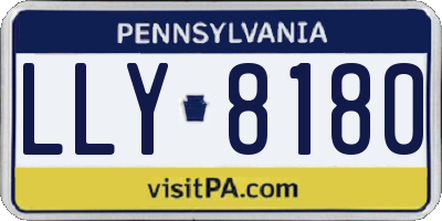 PA license plate LLY8180