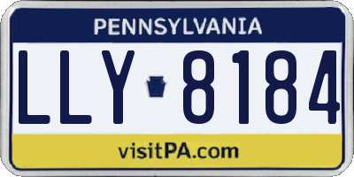 PA license plate LLY8184