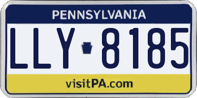 PA license plate LLY8185