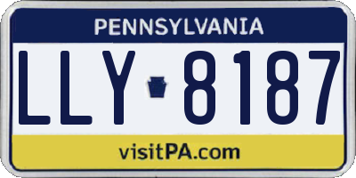 PA license plate LLY8187