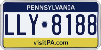 PA license plate LLY8188