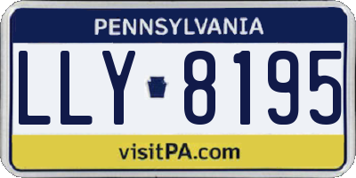 PA license plate LLY8195