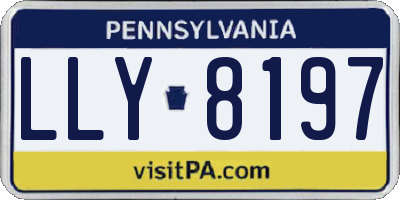 PA license plate LLY8197