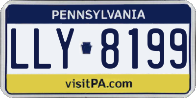 PA license plate LLY8199