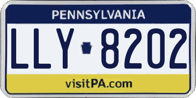 PA license plate LLY8202