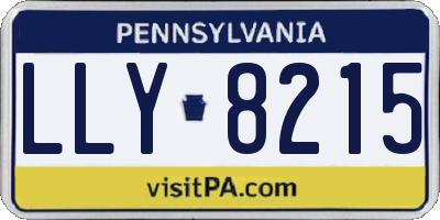PA license plate LLY8215