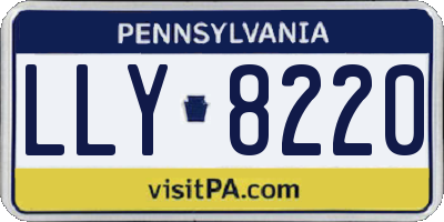PA license plate LLY8220