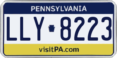 PA license plate LLY8223