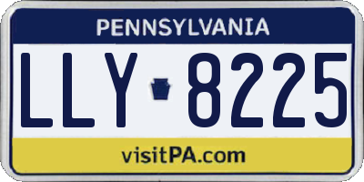 PA license plate LLY8225