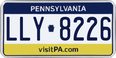 PA license plate LLY8226