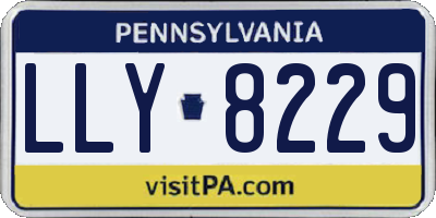 PA license plate LLY8229