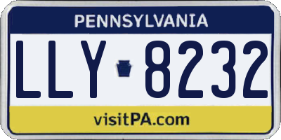 PA license plate LLY8232