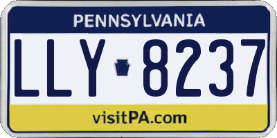 PA license plate LLY8237